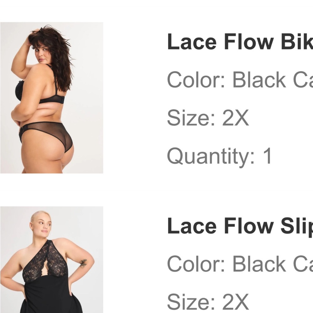 Savage X Fenty Black Lace Flow Slip 2xl